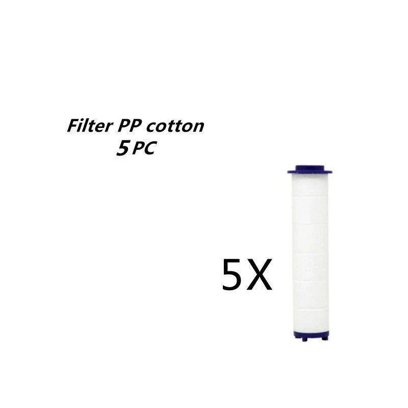 A high-pressure shower head with a stop button, cotton filter, and powerful water pressure for a luxurious bathing experience.