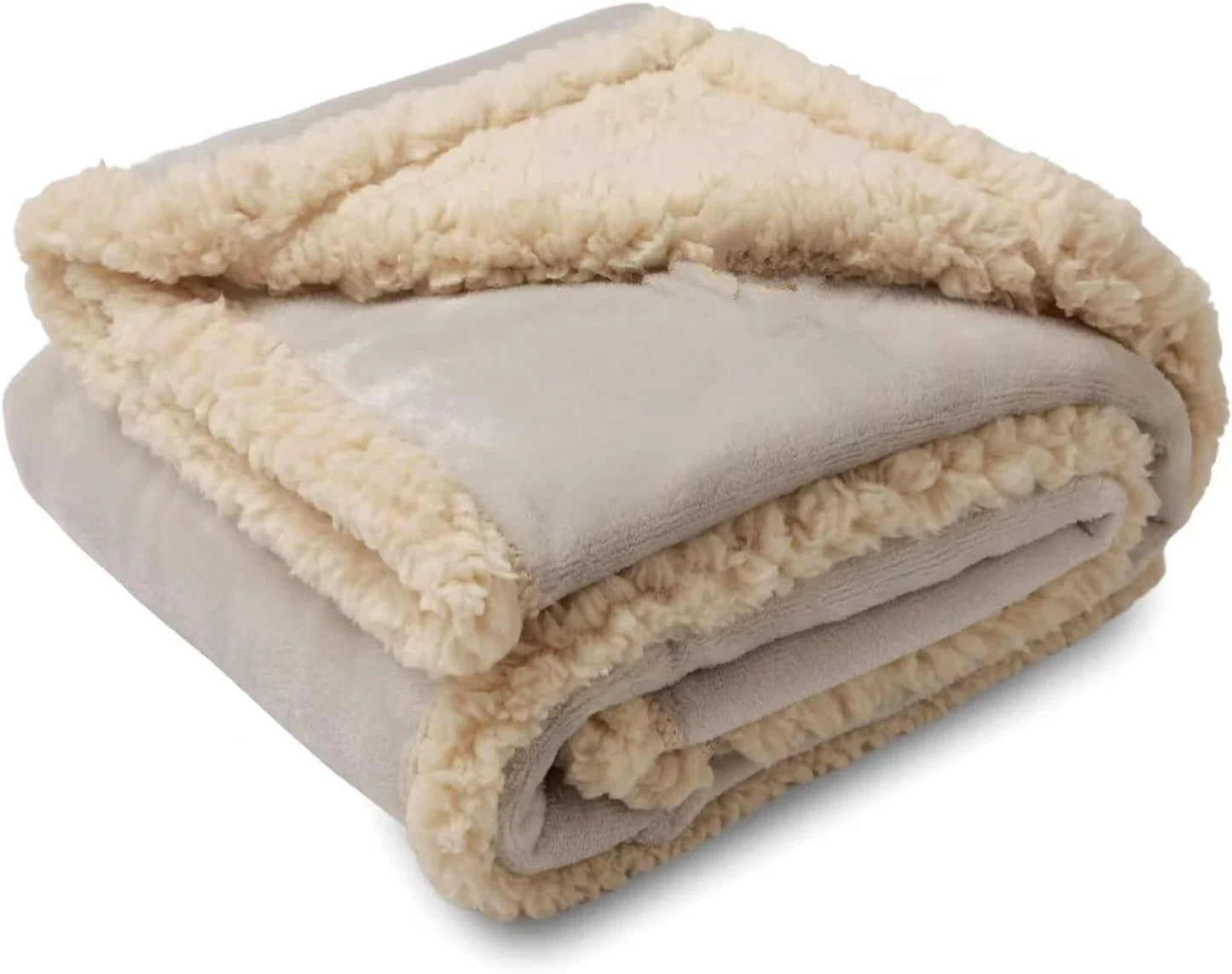 Plush Sherpa Pet Blanket in various colors and sizes, designed for comfort and warmth for your furry friend