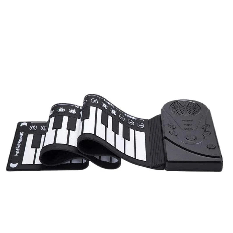 Portable 88-key digital roll-up piano with built-in speakers, rhythms, and sound effects for musical exploration