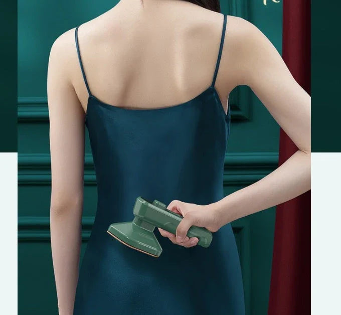Portable Hanging Steam Iron with Ceramic Soleplate and Temperature Control for Efficient Wrinkle Removal on Clothing