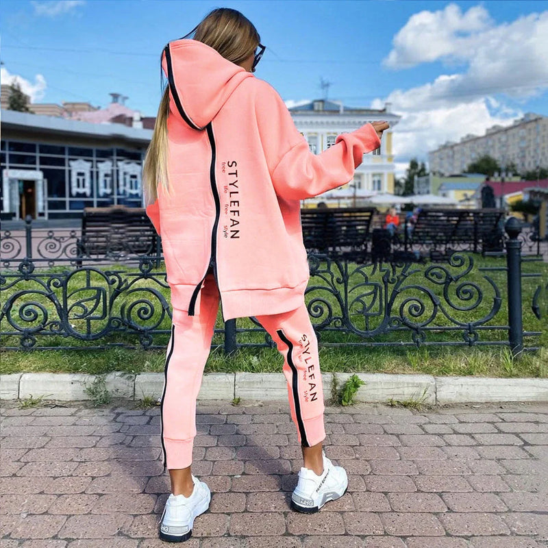 GiftHome UK Stylish Long Hoodie Jumpsuit in Assorted Colours