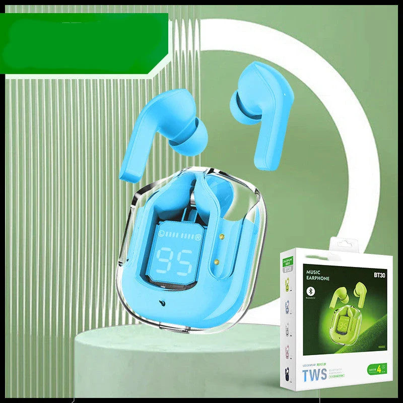 Premium true wireless Bluetooth 5.3 earbuds with digital display, noise reduction, and long battery life.