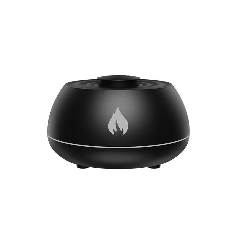 Aromatherapy Mist Humidifier with Flame-like Lighting Effects, USB-Powered Relaxation Device for Home