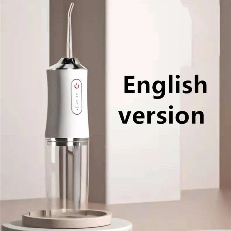 Rechargeable dental water flosser with multiple colour options and USB charging capability
