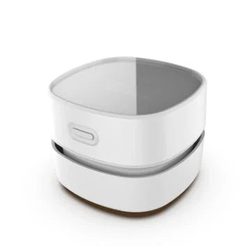 Compact desktop vacuum cleaner with USB charging and strong suction power