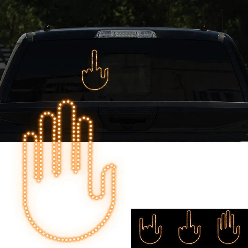 Attention-Grabbing Gesture Light: Illuminate Your Driving Expressions with 176 Bright LED Bulbs and Three Gesture Modes