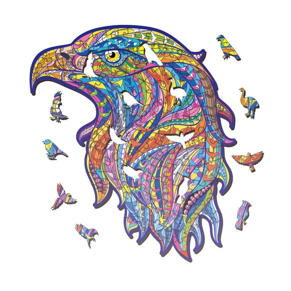 Charming wooden animal puzzles featuring a variety of wild creatures like foxes, wolves, and owls, perfect for a unique Christmas gift.