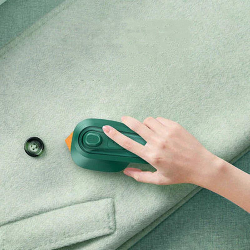 Portable Hanging Steam Iron with Ceramic Soleplate and Temperature Control for Efficient Wrinkle Removal on Clothing