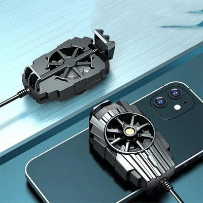Powerful mobile phone cooling fan with dual cooling channels, ice porcelain, and aluminum alloy construction for seamless gaming performance