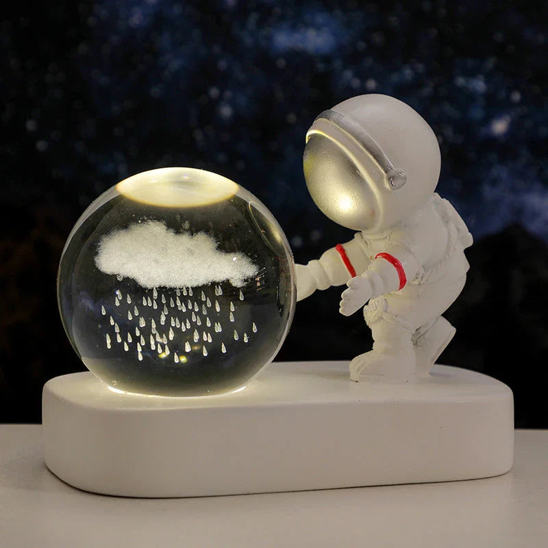 Enchanting Cosmic Night Light: A mesmerizing crystal ball that casts a warm, soothing glow and transforms any space into a tranquil oasis with its stunning 3D celestial design.