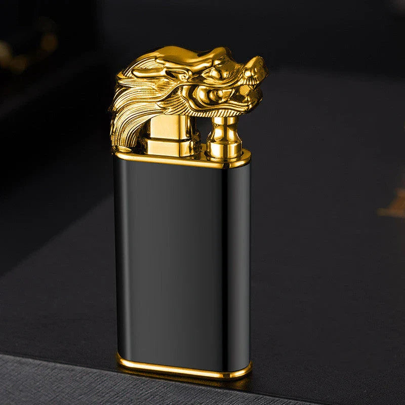 Versatile double flame lighter with a sleek and stylish design, perfect for outdoor adventures, grilling, and cigar lighting.
