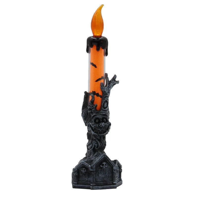 Enchanting Halloween decoration with candle light illusion and quirky hand-holding design