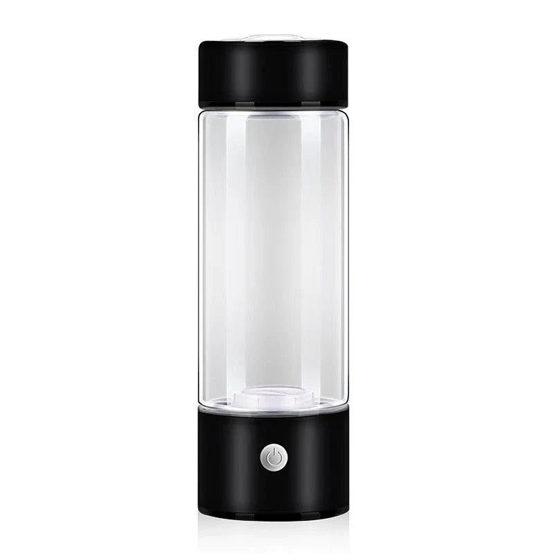 Premium Hydrogen Water Bottle with Rechargeable Generator, Borosilicate Glass, Antioxidant-Infused Water, Portable Hydration Solution