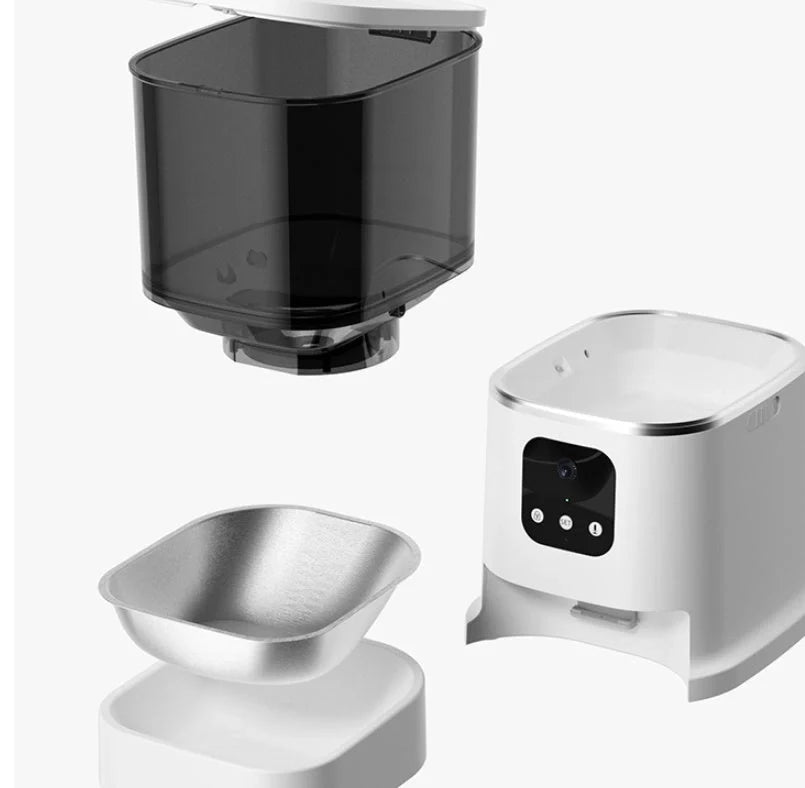 Smart WiFi Pet Feeder with voice recording and app control for cats and dogs