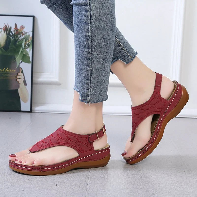 Wedge sandals for women with adjustable straps and a range of stylish color options