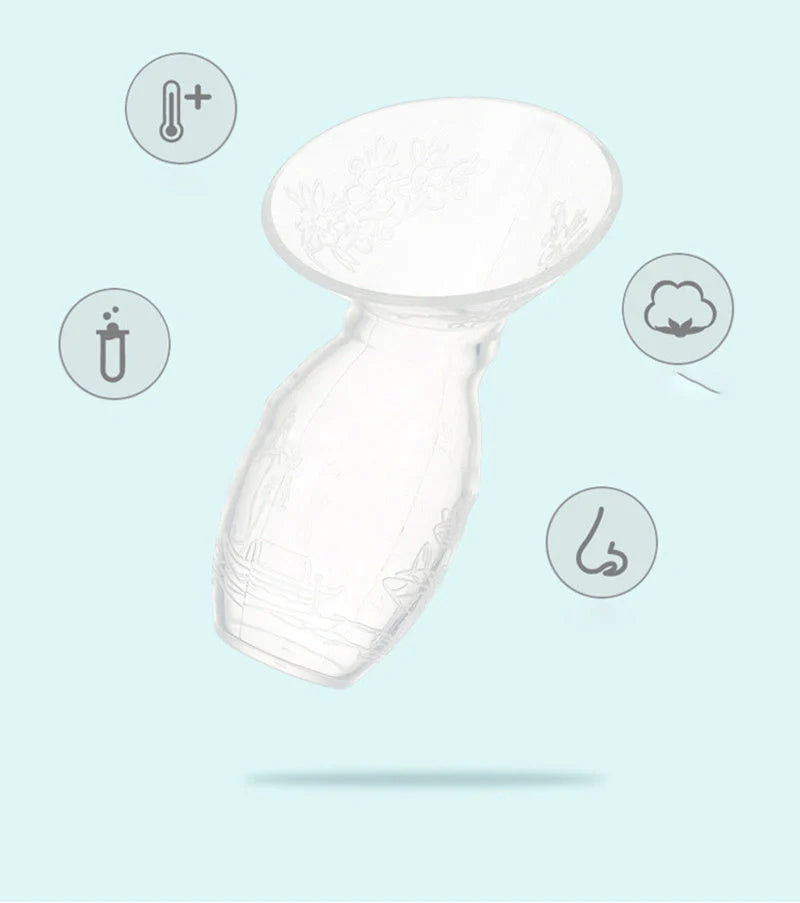 Premium silicone breast pump with large 85mm opening, designed for discreet and comfortable milk collection