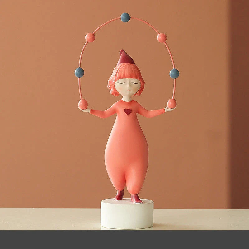 Charming resin elf figurine ornaments with vibrant colors and intricate details, perfect for adding a touch of whimsical magic to your home decor