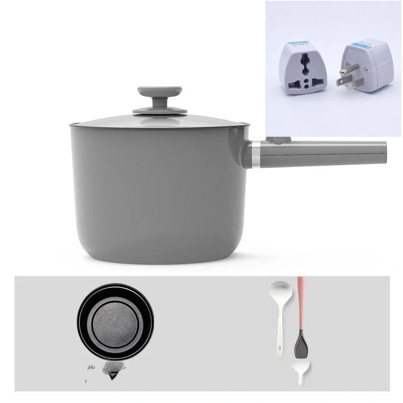 Mini Electric Fondue Pan with ceramic glaze interior and compact design