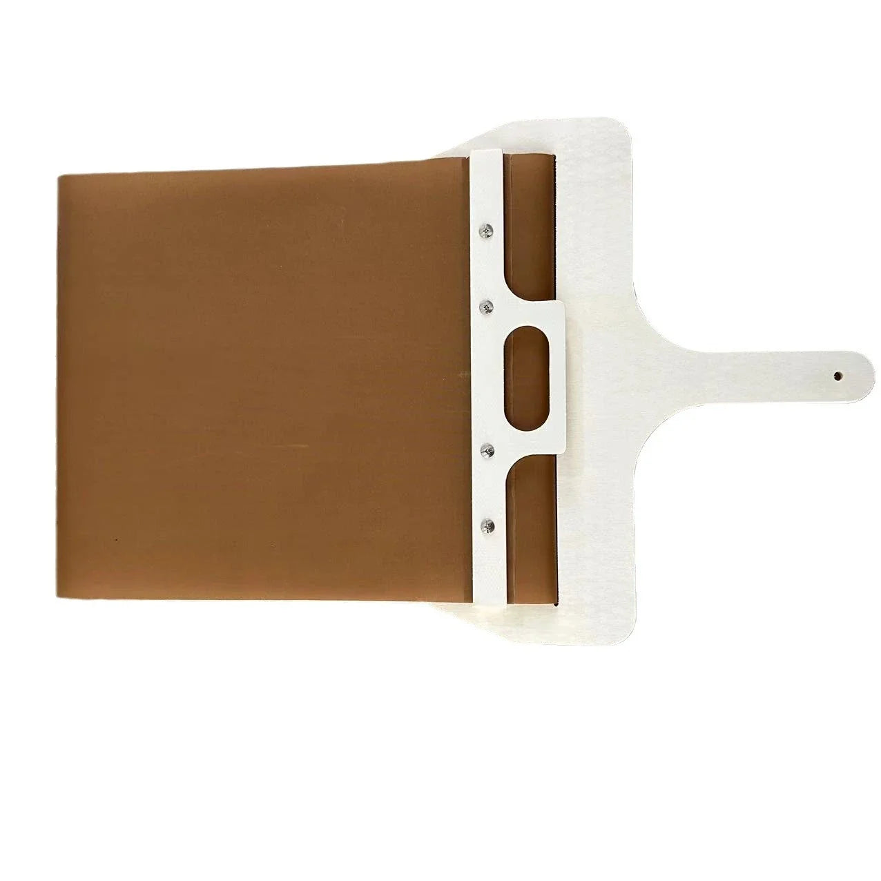 Wooden pizza peel with various size options, perfect for transferring baked goods from oven to table