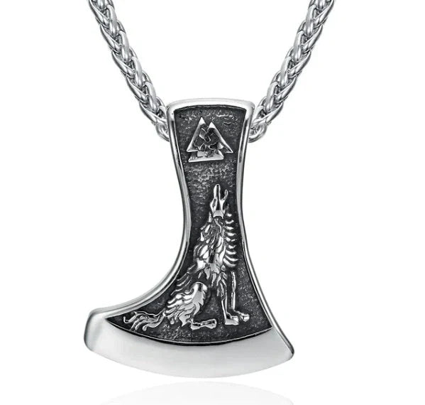 Vintage Norse rune necklaces for men, featuring a range of intricate Viking symbols and designs crafted from premium stainless steel
