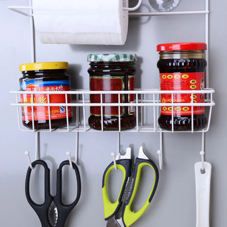 Premium metal refrigerator organiser with customisable shelves for efficient kitchen storage