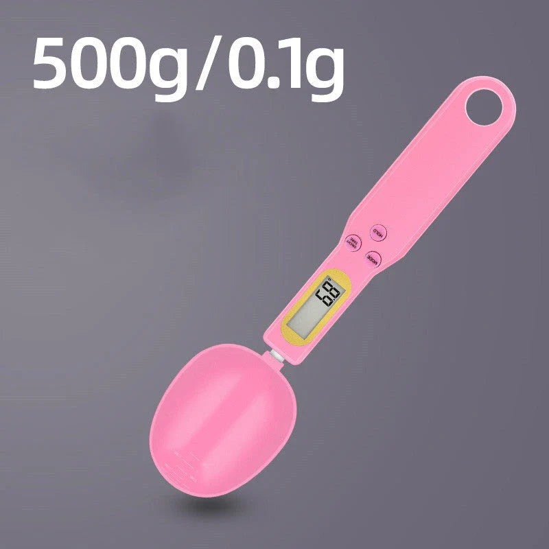 Versatile digital kitchen scale with precise measurements from 0.1g to 500g, multiple unit options, and compact design for easy storage