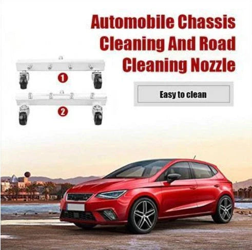Versatile car chassis cleaning brush with copper-stainless steel alloy and rubber construction, designed for efficient undercarriage cleaning