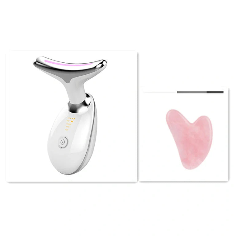 EMS Thermal Neck Massager with LED therapy for wrinkle reduction and skin tightening