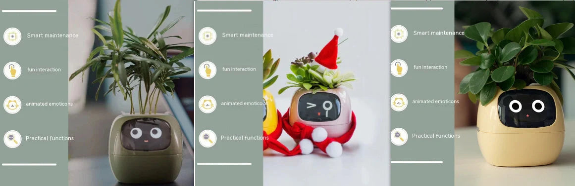 Smart Planter with AI and 7 sensors for easy plant care in various colours