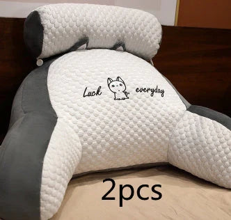 Plush lumbar cushion with ergonomic design for comfortable back and neck support on sofa, chair, and bed