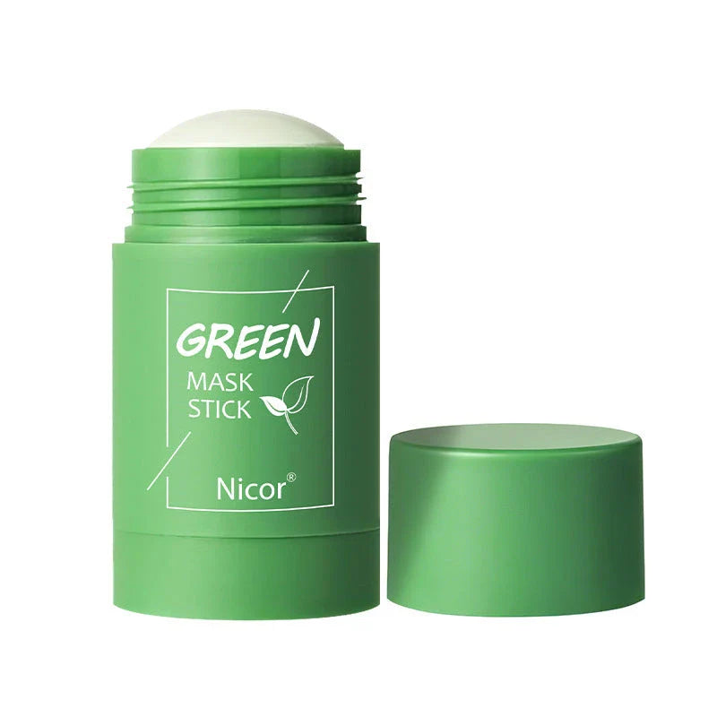 Premium green tea mud mask for oil control, acne treatment, and skin brightening