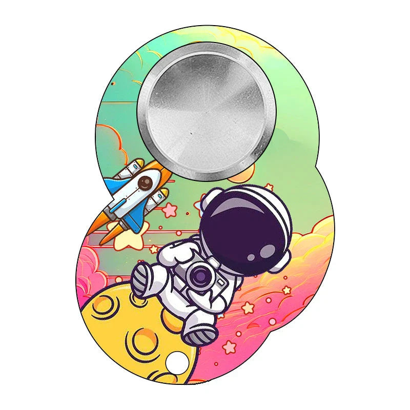 Customizable fidget spinner keychain in various vibrant designs to relieve stress, improve focus, and reduce anxiety