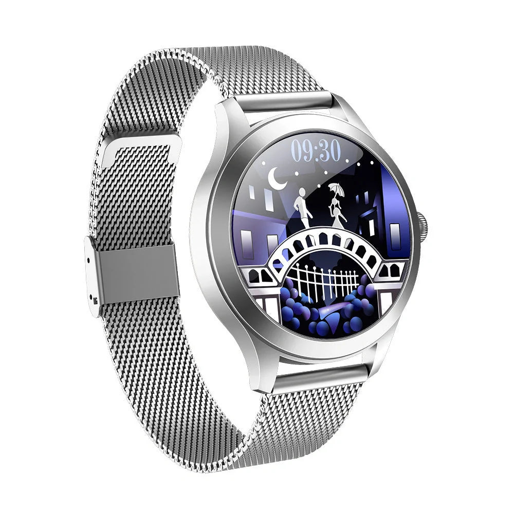 Chivo KW10Pro women's smart watch with fine steel strap and ultra-thin dial