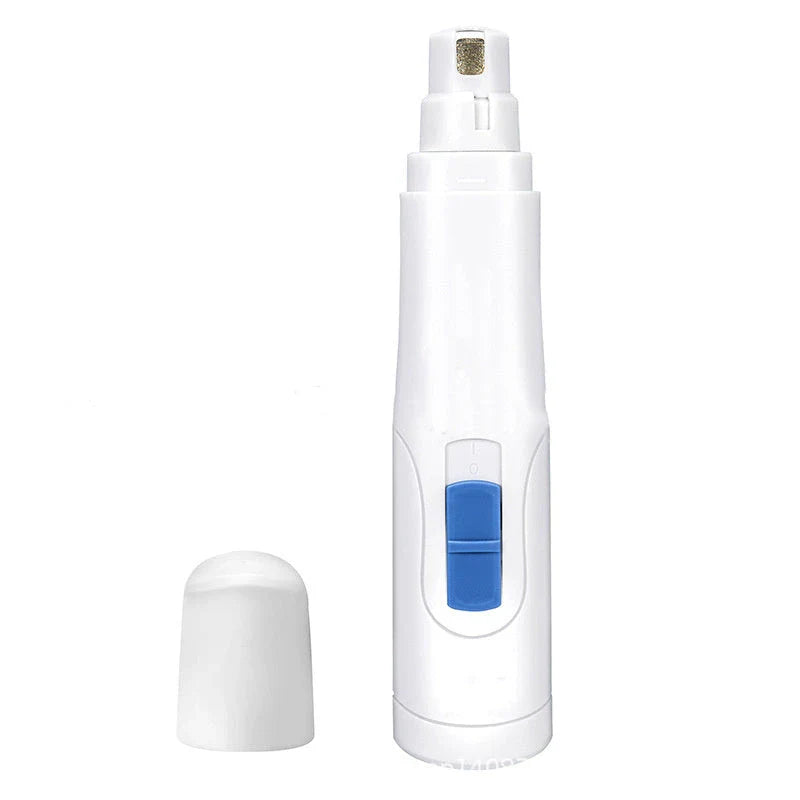 Electric pet nail grinder with low vibration and noise for stress-free grooming of cats, dogs, and other small animals