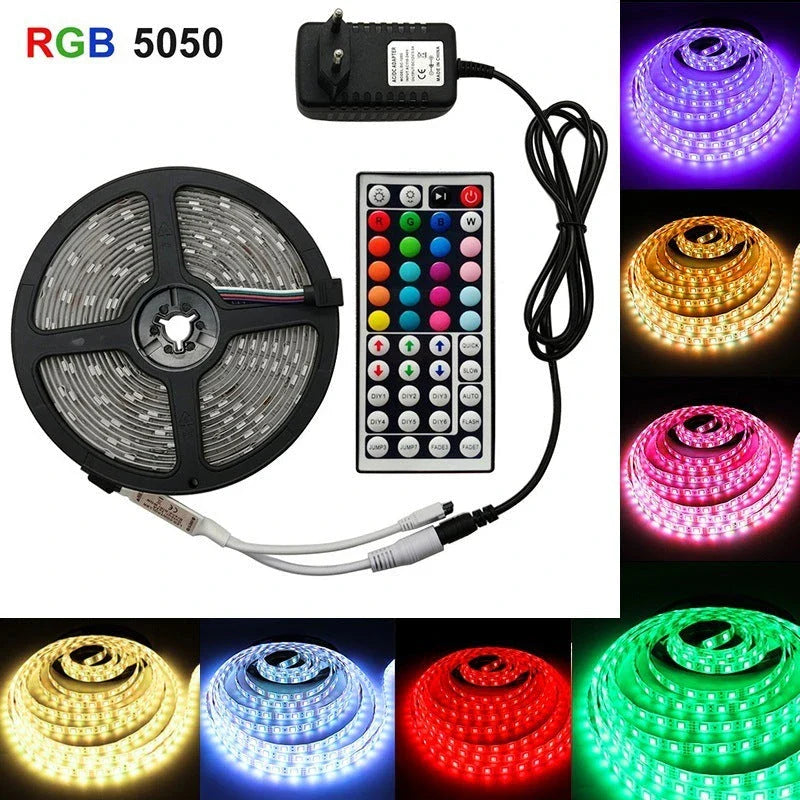 Premium RGB 5050 LED strip lights with vibrant colour options and versatile installation
