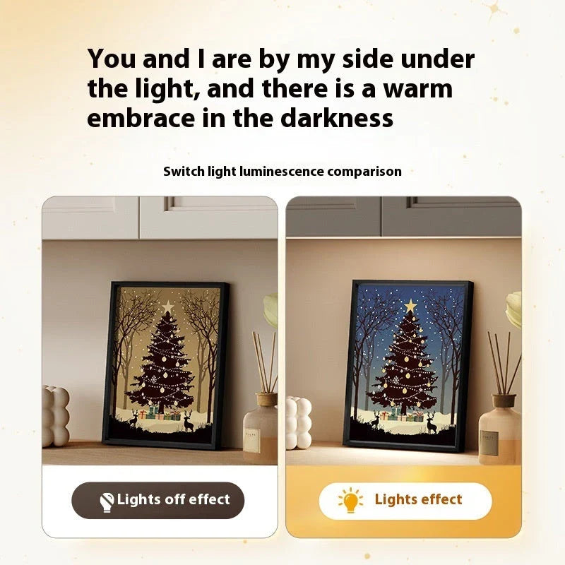 Festive Bluetooth Christmas Tree Ornament Speaker with LED Night Light and Premium Aluminum Alloy Frame