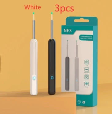 Wireless Otoscope Ear Wax Removal Tool with 360° HD Camera and LED Light for Comprehensive Ear Examination and Cleaning