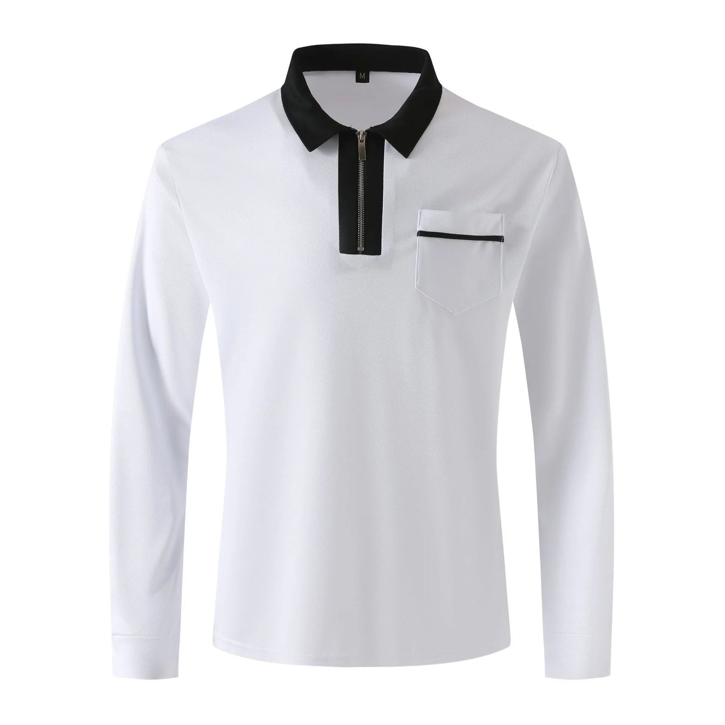 2024 Autumn Men's Long Sleeve Zipper Polo Shirts in various colours