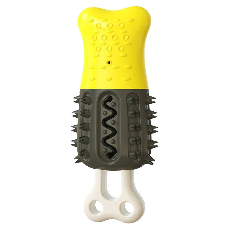 Cooling chew toy in popsicle shape, designed to keep pets refreshed and clean their teeth