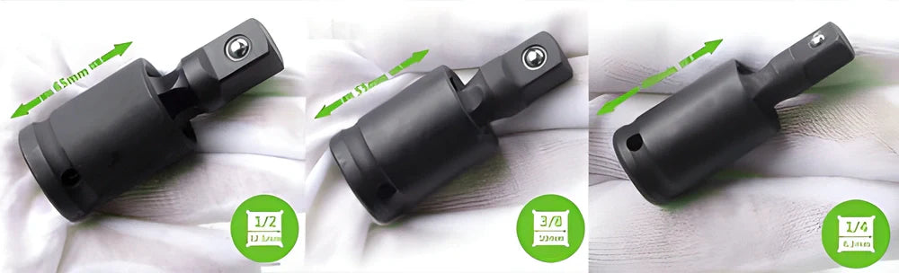 Premium 360-degree swivel drill knuckle adapter made from durable chromium-molybdenum steel for easy access to tight spaces