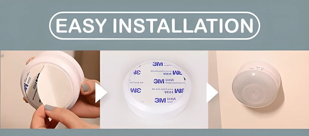 A 360-degree rotating motion-activated LED light with a magnetic base, suitable for installation on any metal surface.