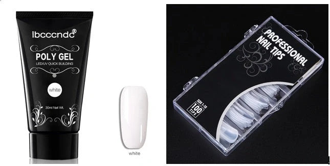 100-piece nail crystal set with rapid extension glue for DIY nail art