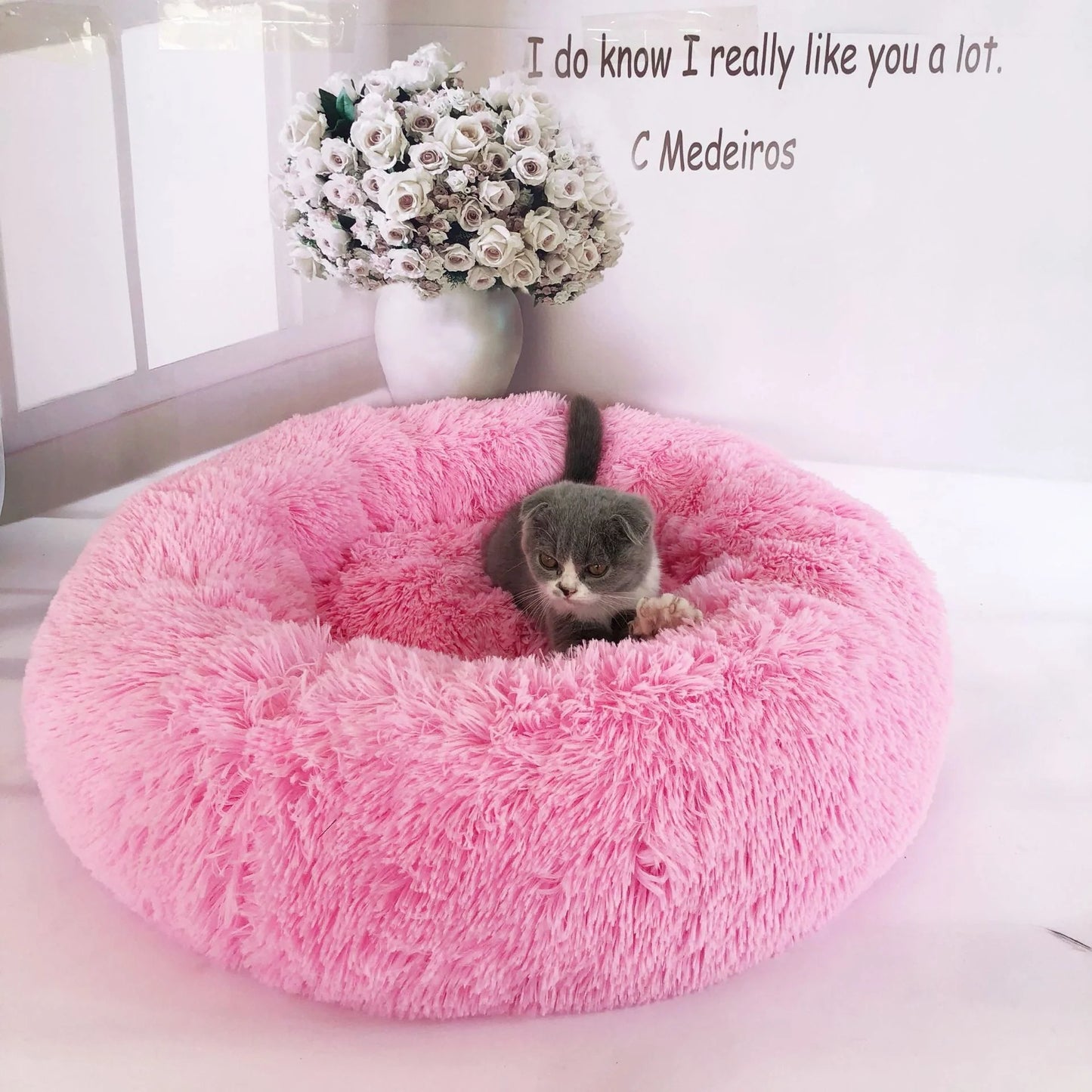 Cosy Plush Pet Nest in various colours and sizes for ultimate pet comfort