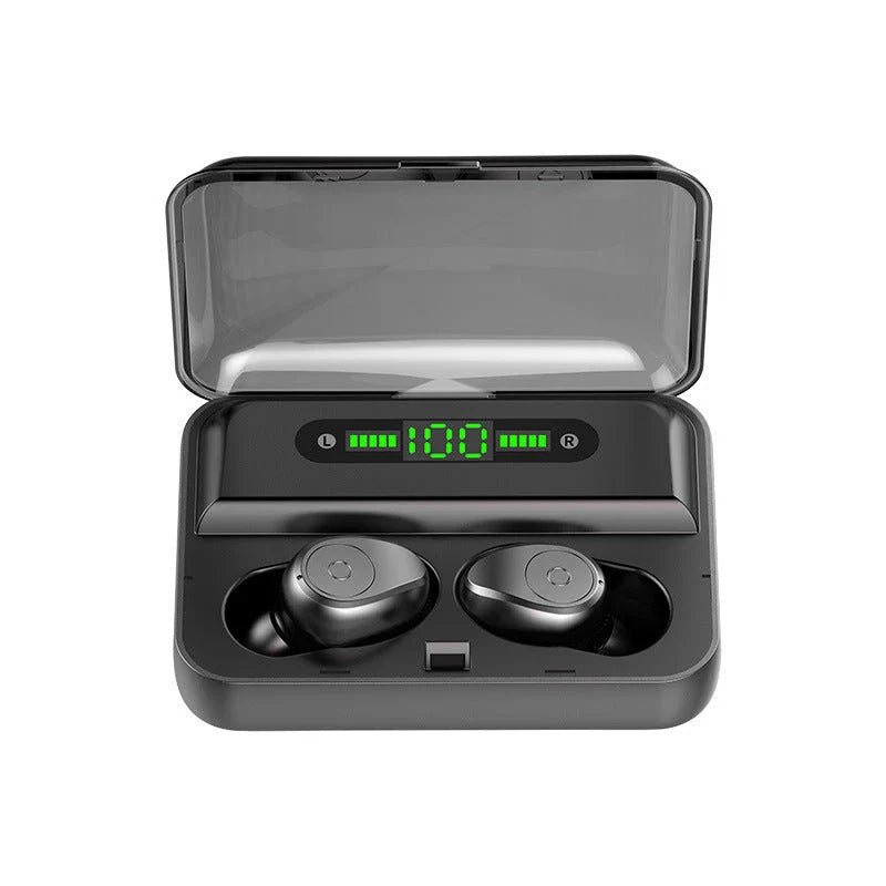 Premium Binaural Bluetooth Headset with Portable Power Bank for Exceptional Sound Quality and Charging on the Move