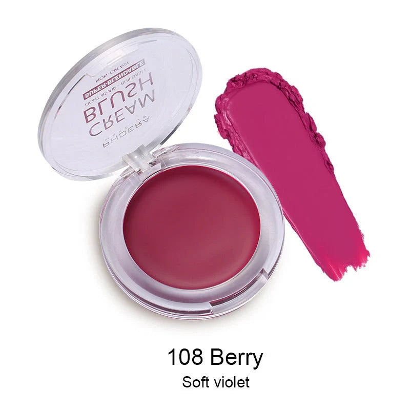 PHOERA Brightening Blush Cream in a variety of vibrant shades, delivering a radiant, healthy-looking glow to the complexion