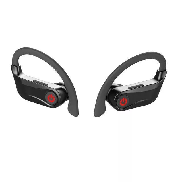 HBQ-Q62 5.0 TWS Wireless Bluetooth Headset in black with ear caps