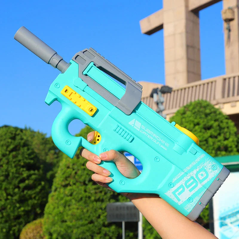 Premium high-powered electric water blaster with sleek design, long-range water stream, and large water capacity for endless summer fun