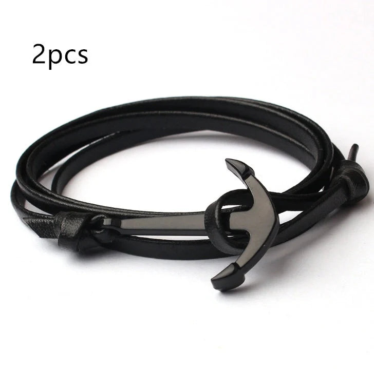 Anchor Bracelet featuring a nautical symbol on a cotton-linen rope