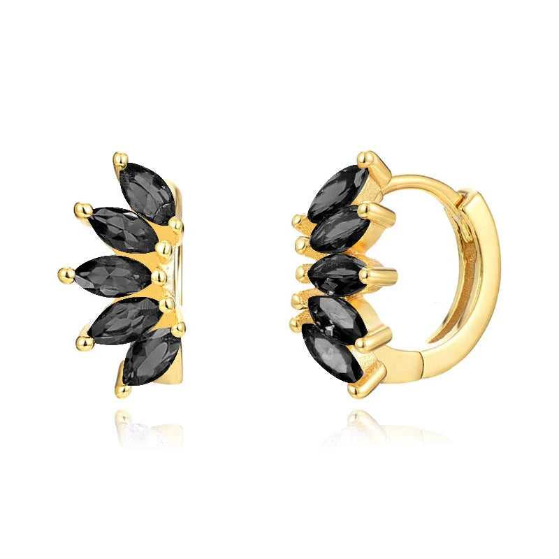 Elegant British-inspired Horse Eye Stone Earrings with a mesmerising symmetrical design and premium precious stones