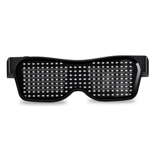 Multicolor LED party glasses with dynamic flashing light effects, suitable for various events and celebrations
